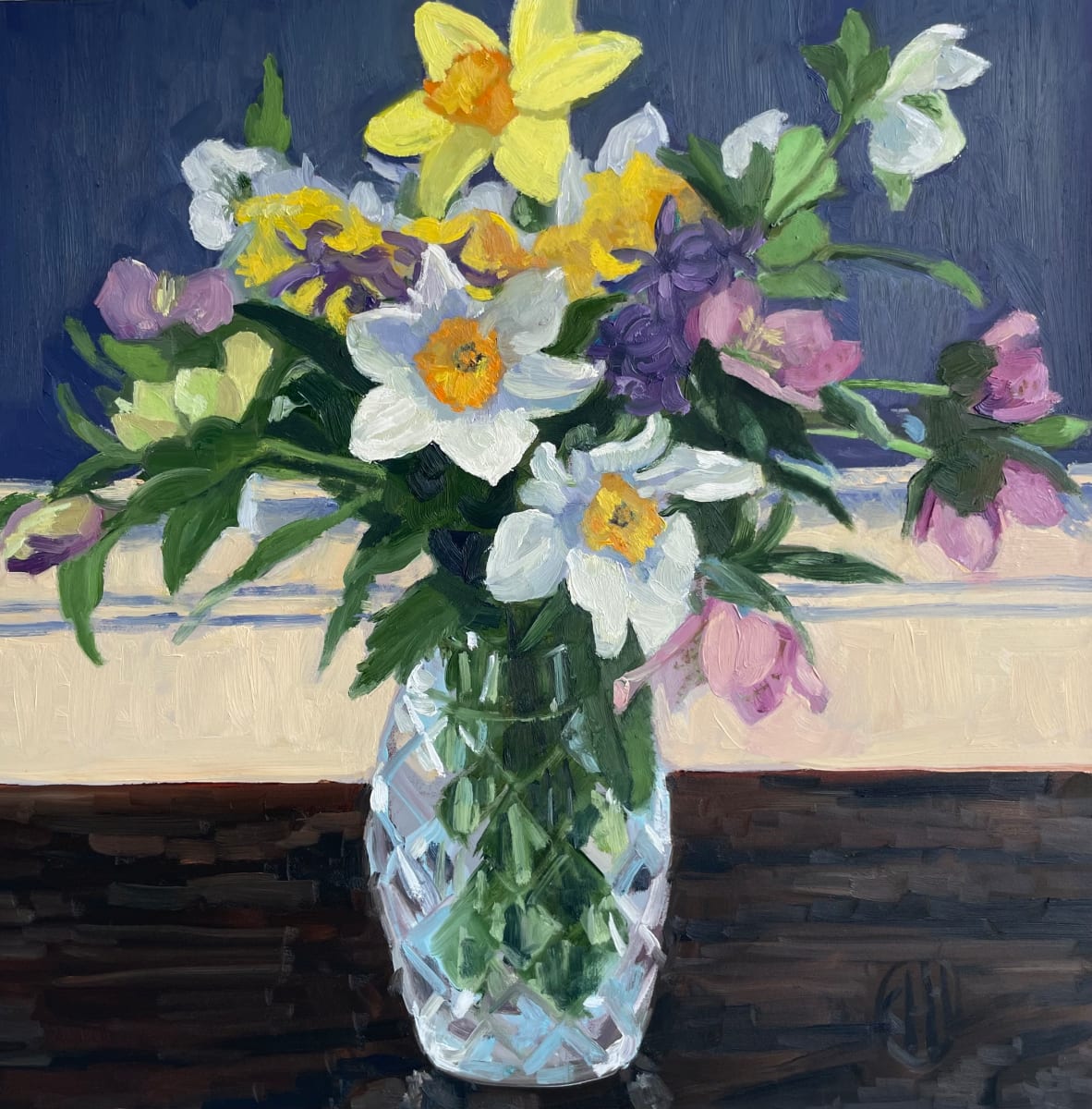 Daffordils and Hellebores by Christy Hegarty 