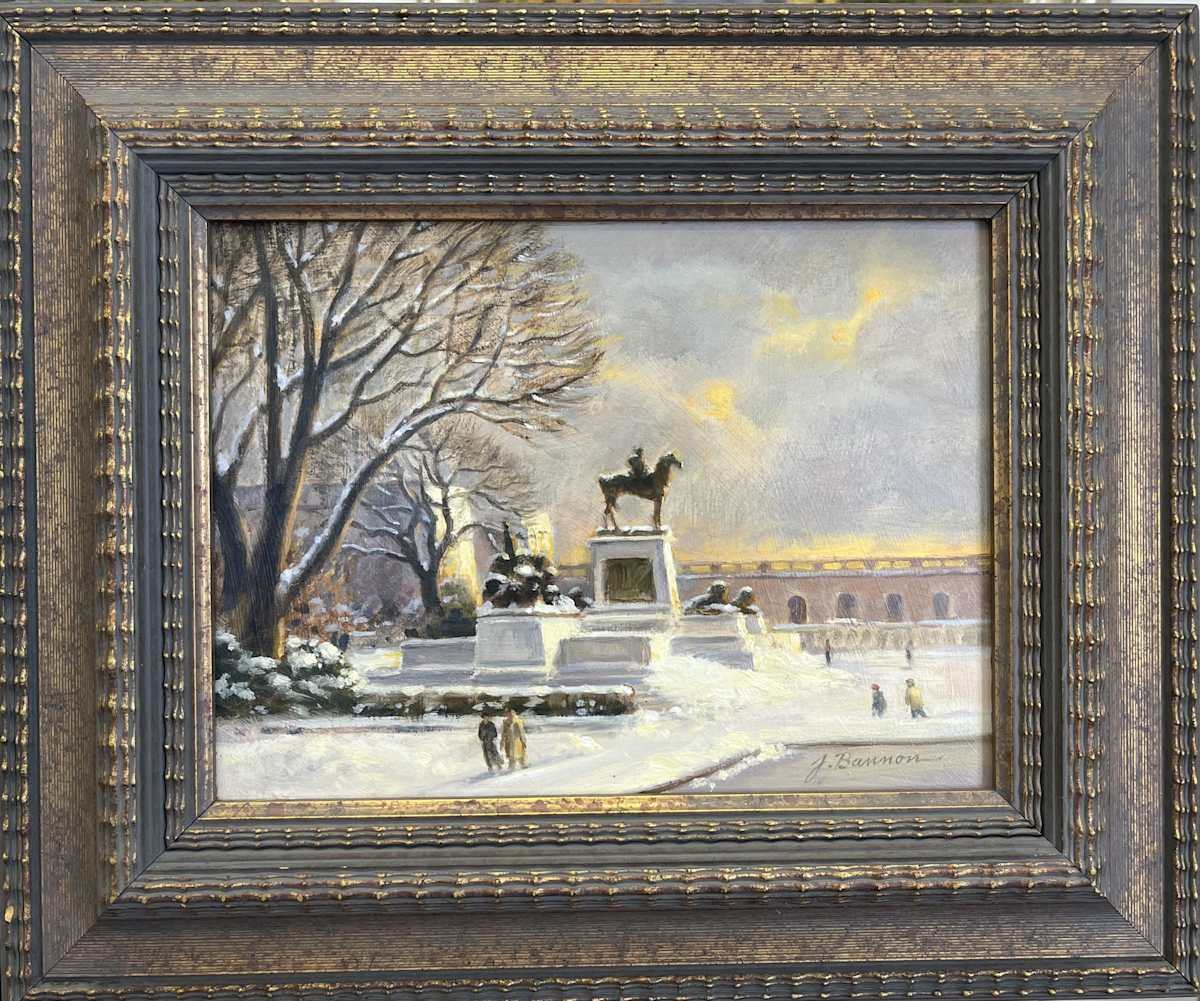 Grant Monument Snow by John Bannon, Image 1.