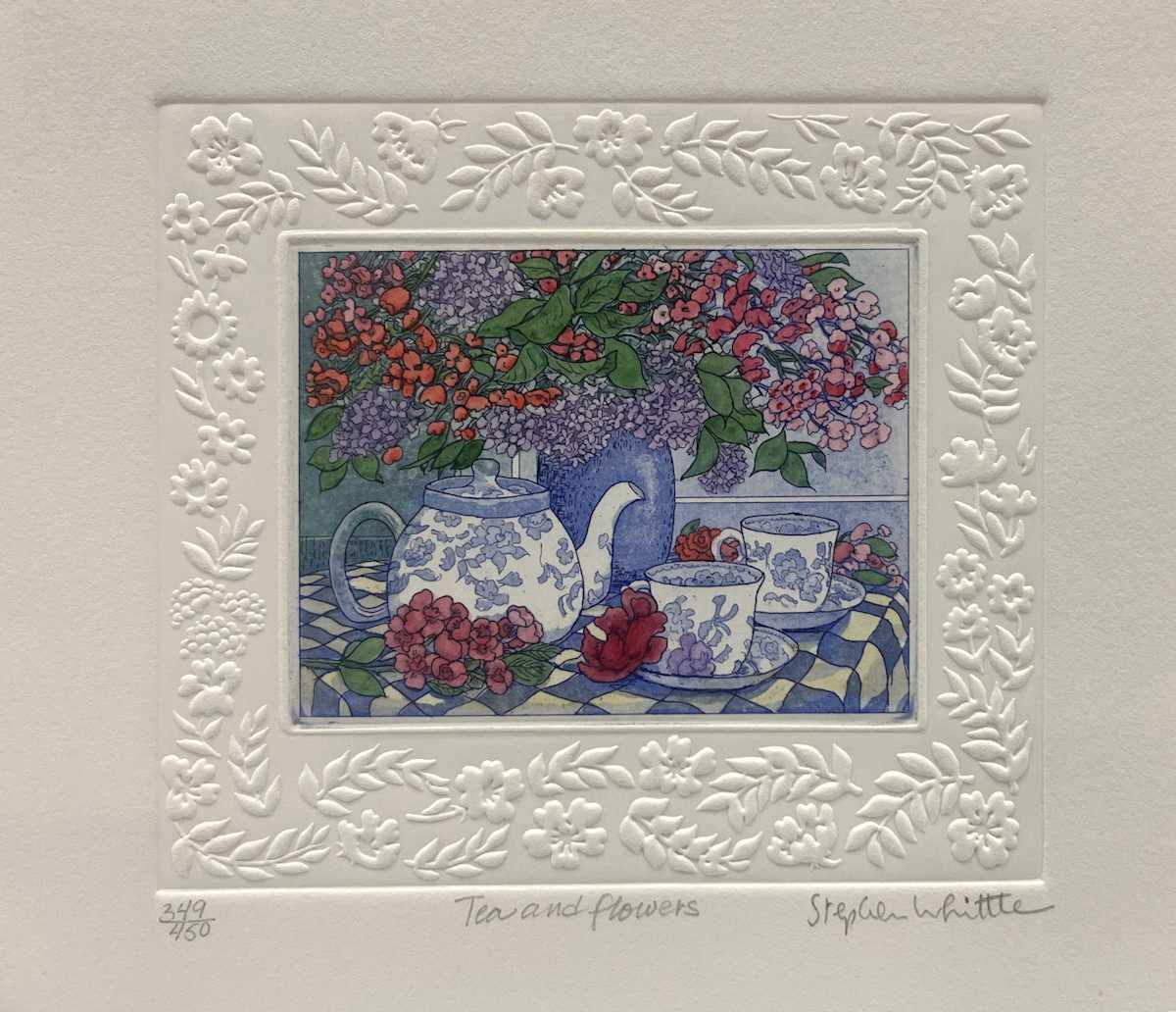 Tea and Flowers 349/450 by Stephen Whittle, Image 2.