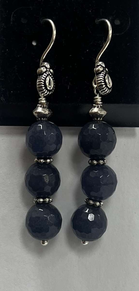 #1251 Lapis Earring by Sue Broadway, Image 3.