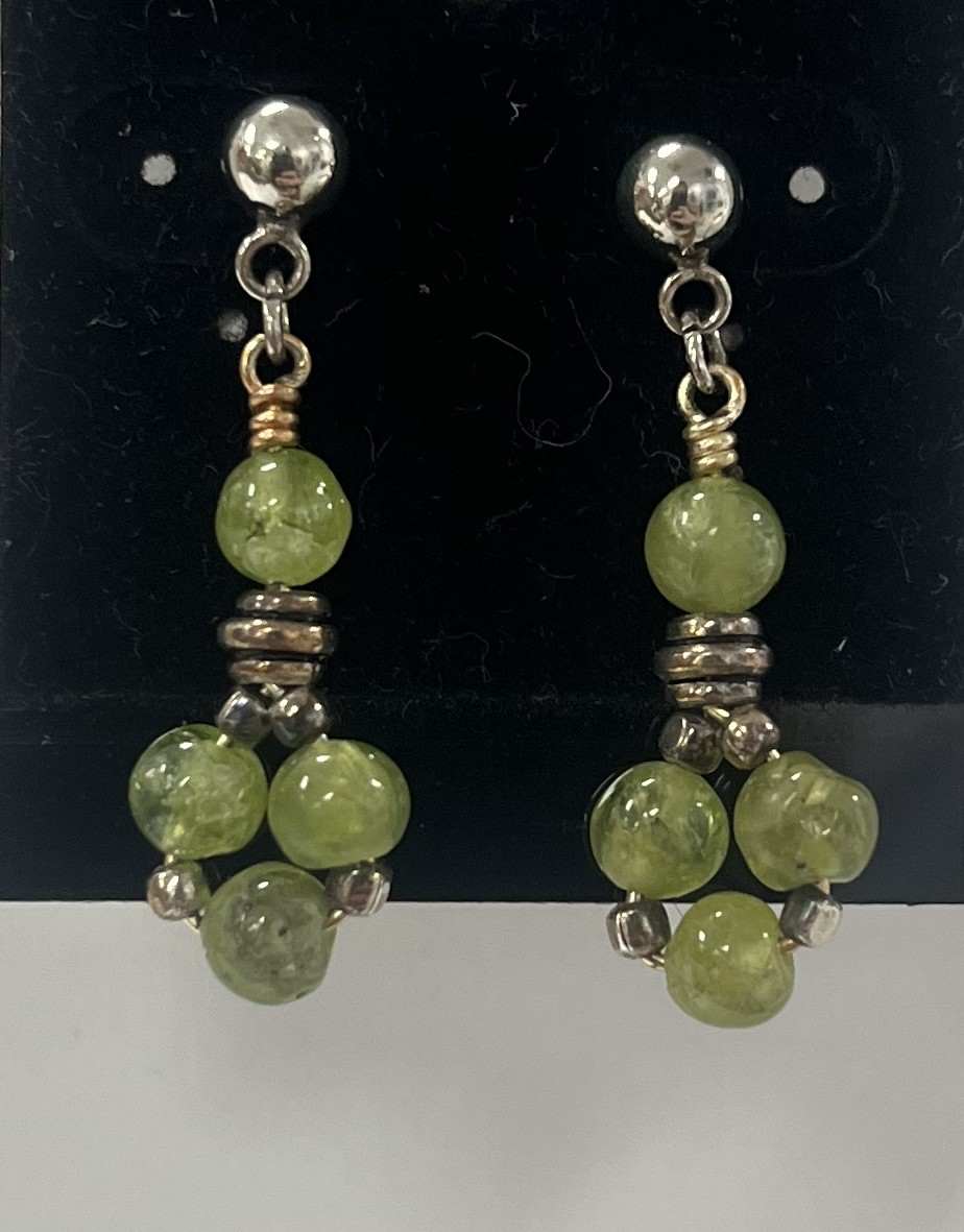 #43 Peridot Earrings by Sue Broadway, Image 2.