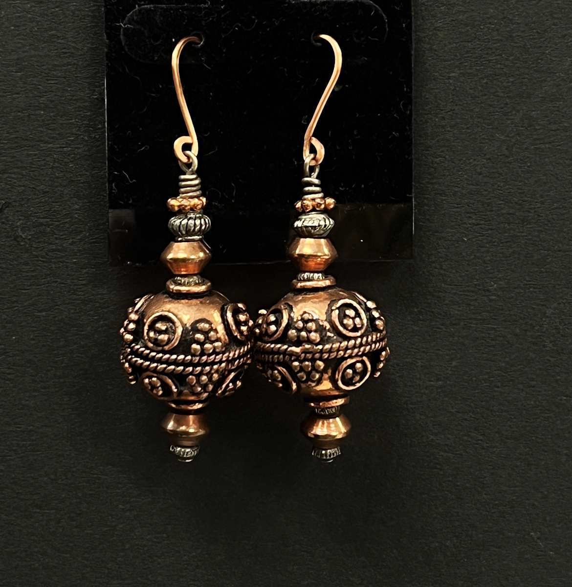 #127 Copper Earring by Sue Broadway, Image 2.