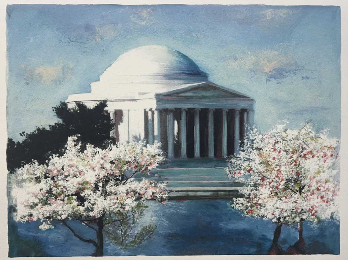 Jefferson Memorial, Cherry Blossoms, Image 1.