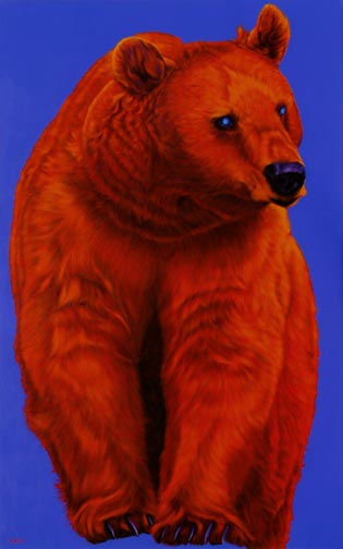BEAR ON BLUE, 2007 by HELMUT KOLLER , Image 1.