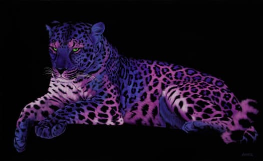 LEOPARD WITH GREEN EYES, 2007 by HELMUT KOLLER , Image 1.
