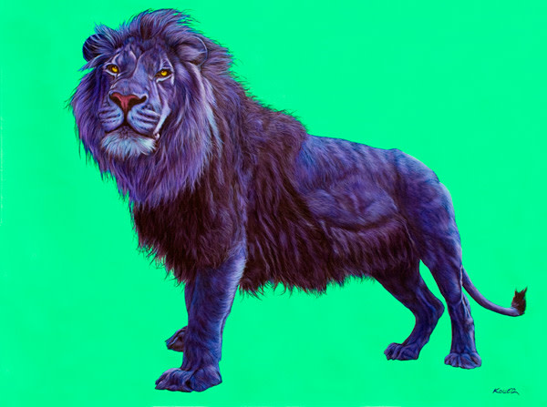 LION ON GREEN, 2010 by HELMUT KOLLER 