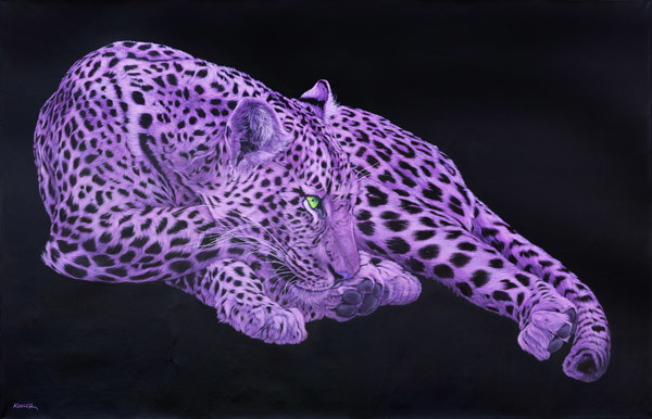 LEOPARD IN PINK, 2013 by HELMUT KOLLER 