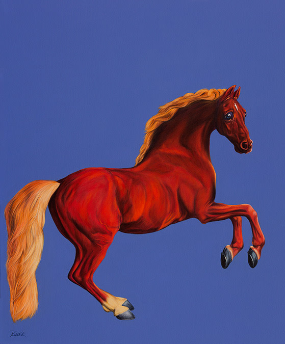 WHISTLEJACKET IN RED, 2013 by HELMUT KOLLER 