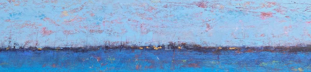 Across the Bay 2, 12x60" by Ginnie Cappaert, Image 1.