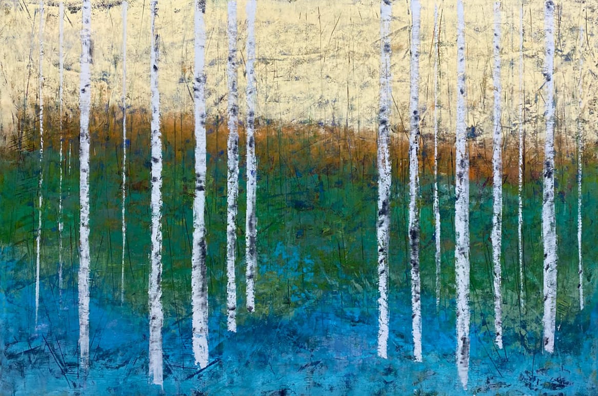 Amongst the Birch 1, 40x60" by Ginnie Cappaert, Image 7.