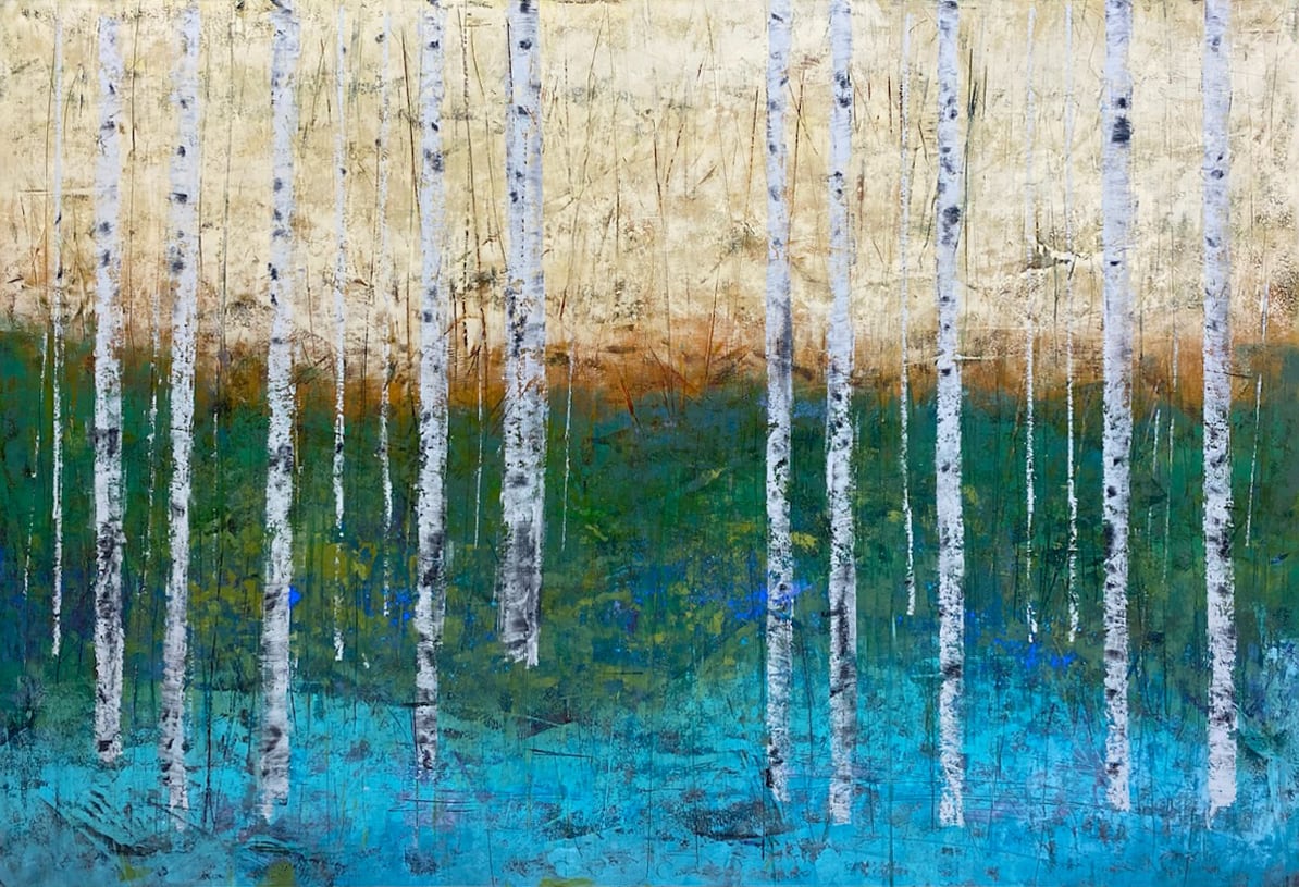 Amongst the Birch 2, 40x60" by Ginnie Cappaert, Image 8.