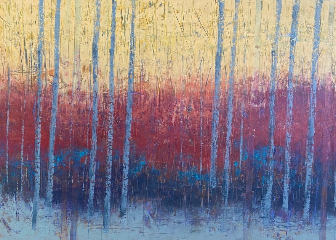 Autumn Aspens, 30x48 by Ginnie Cappaert, Image 1.