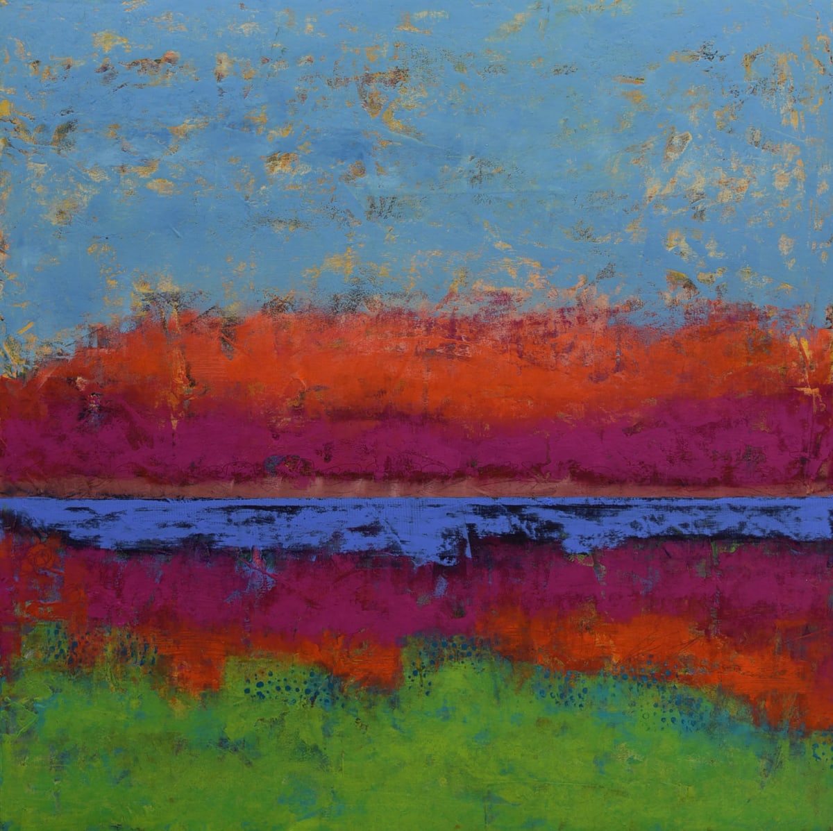 Bright Path, 42x42" by Ginnie Cappaert 