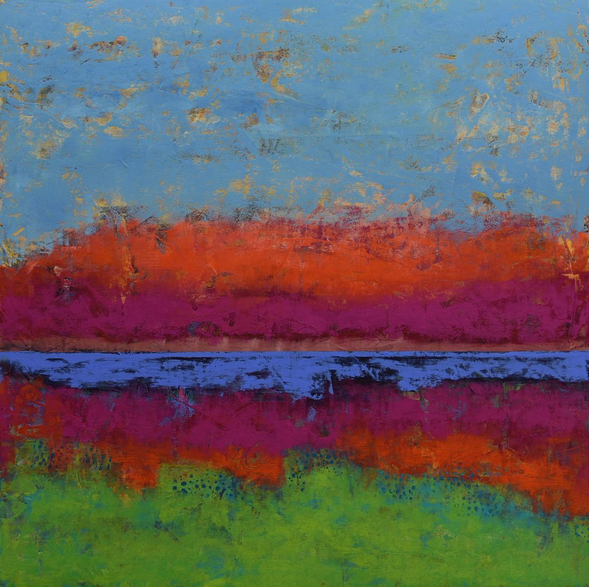 Bright Path, 42x42" by Ginnie Cappaert, Image 1.
