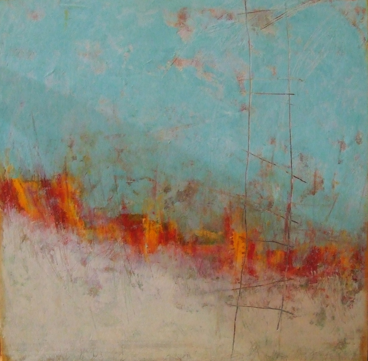 Climb 4, 16x16 by Ginnie Cappaert 