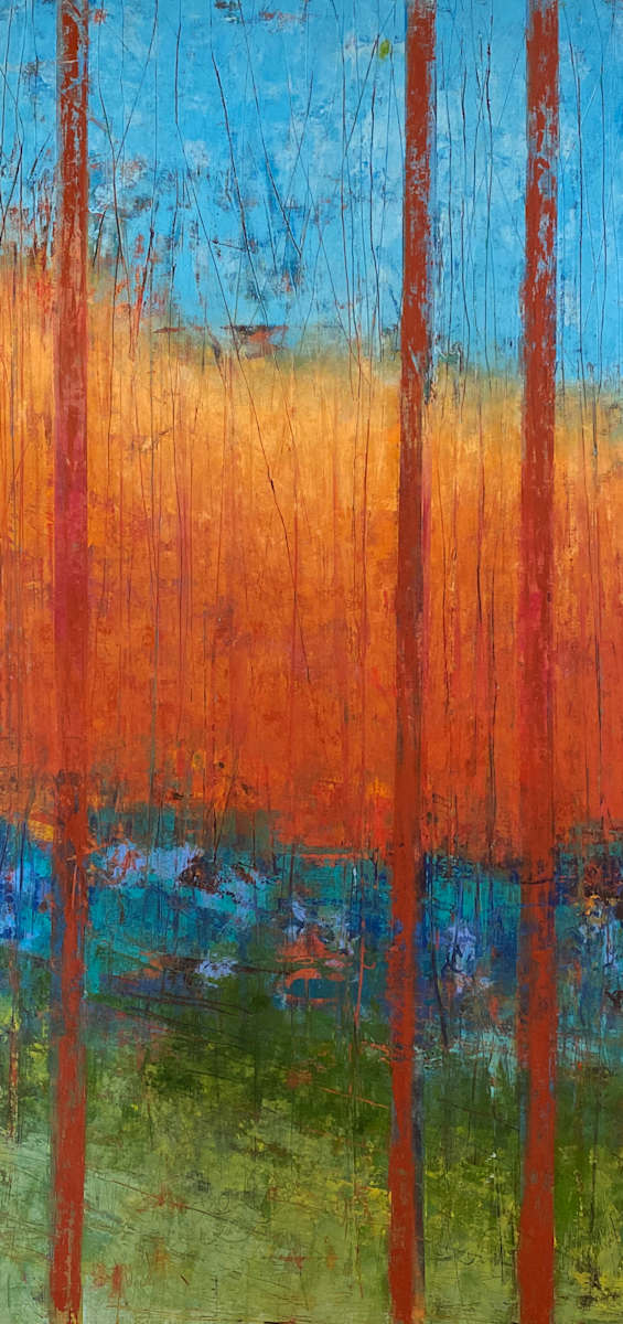 Comfort in the Forest, 40x20" by Ginnie Cappaert 