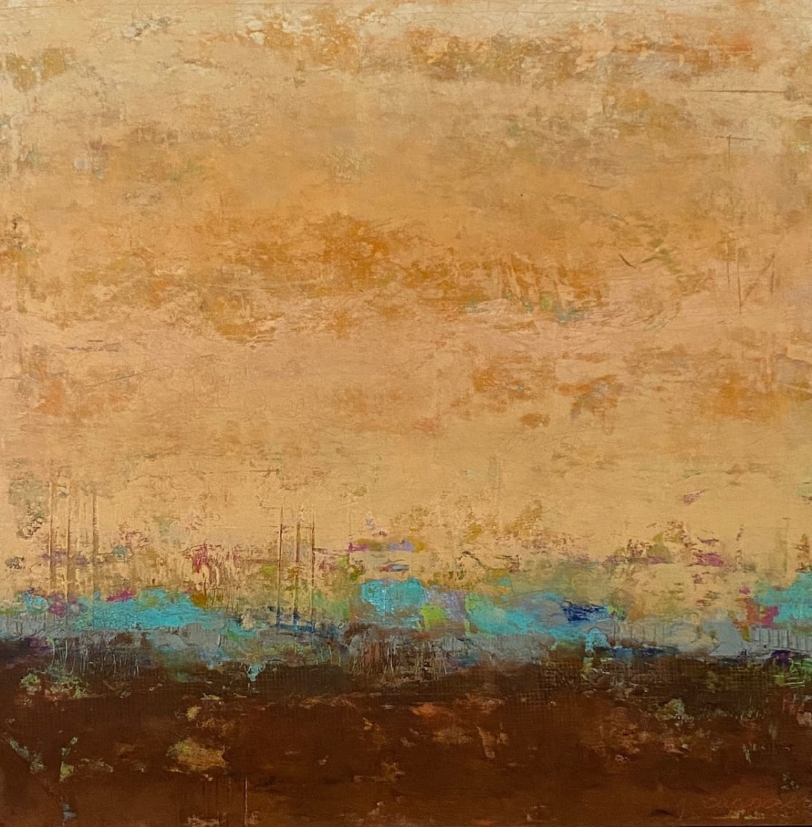 Dawn Out West 2, 24x24" by Ginnie Cappaert 