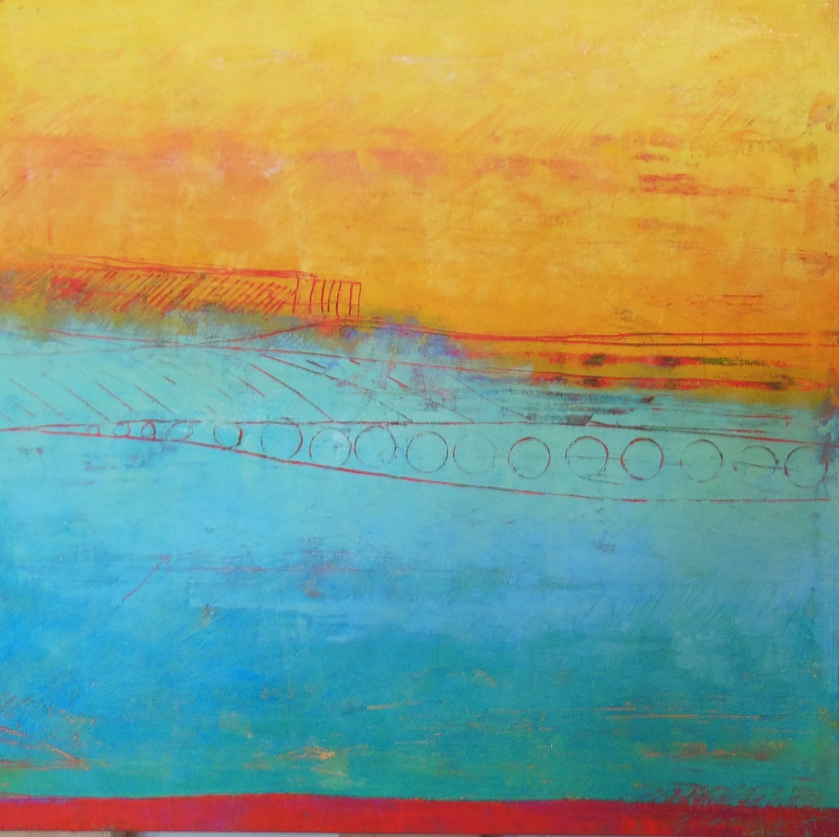 Distant Door, 18x18" by Ginnie Cappaert 