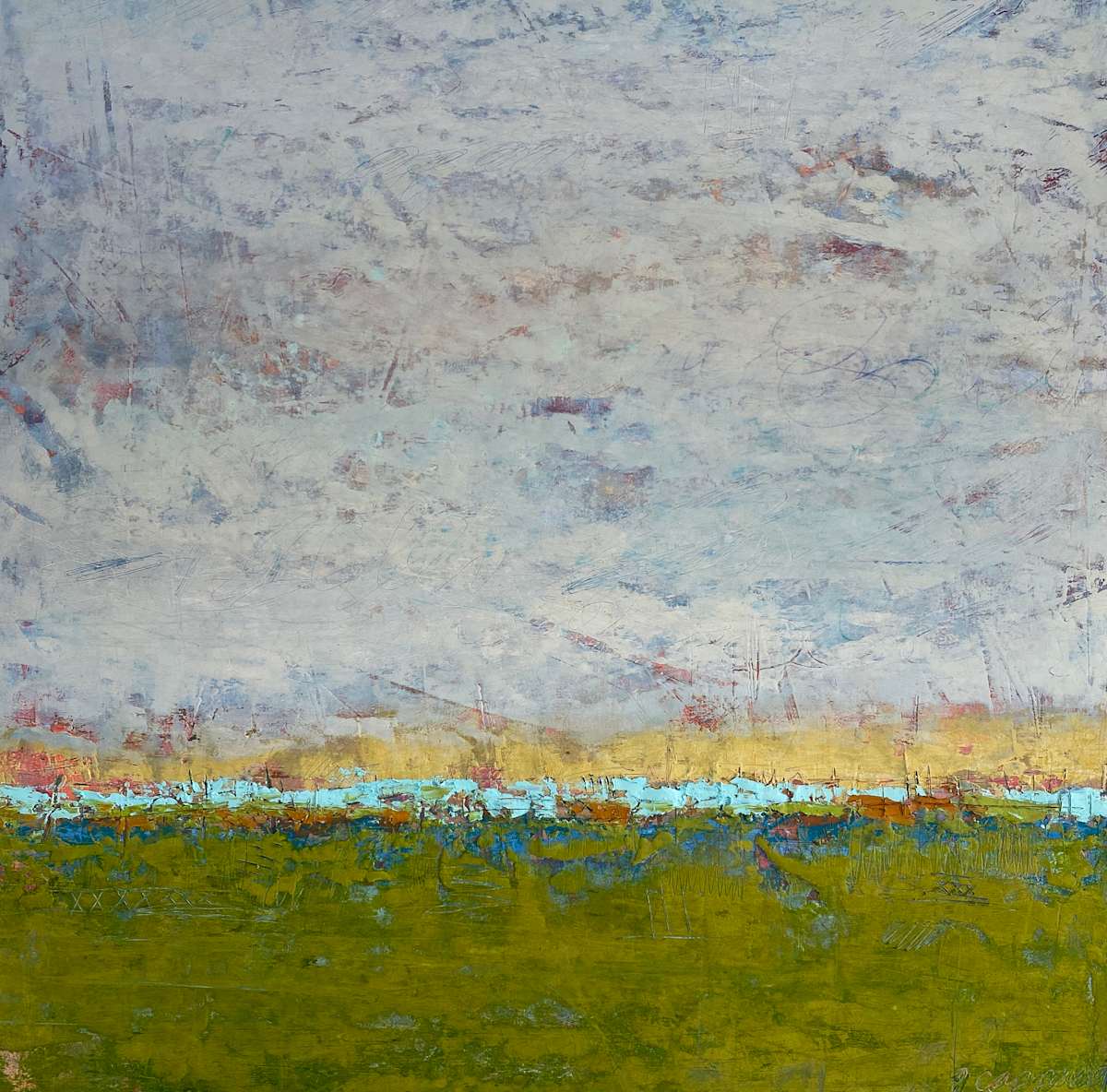 Early Evening, 30x30" by Ginnie Cappaert 