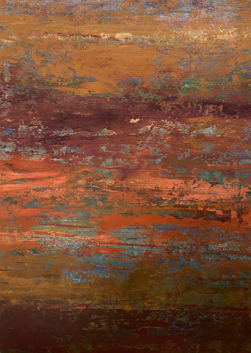 Earth Stories 2, 48x36" by Ginnie Cappaert, Image 1.