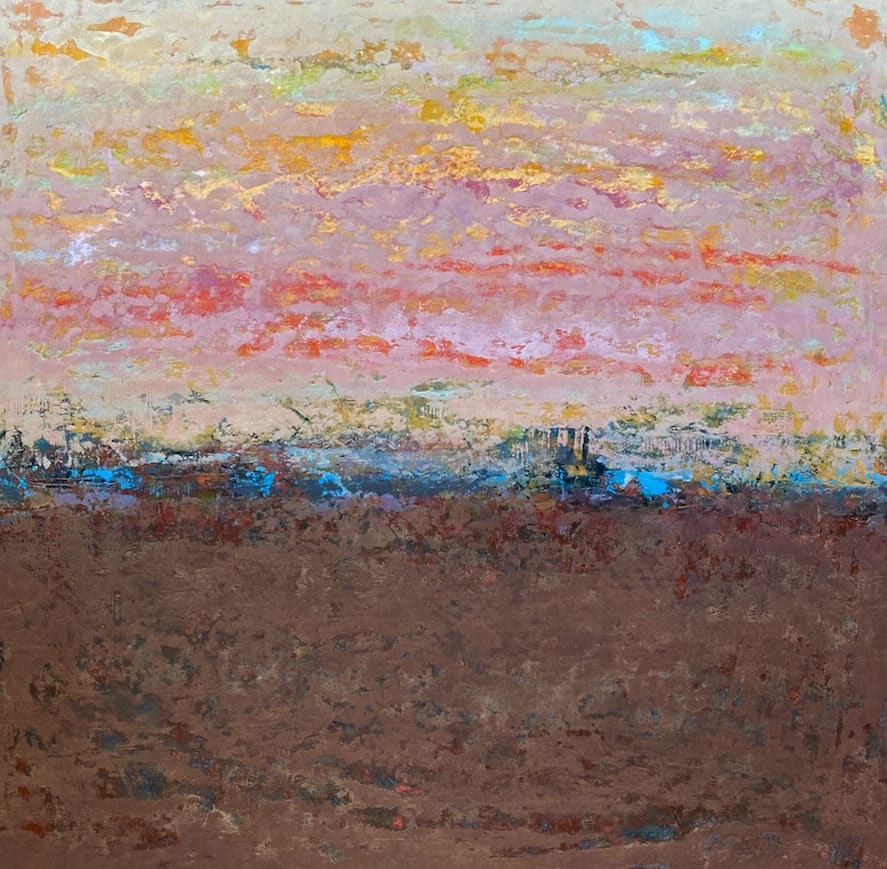 Echoes, 30x30" by Ginnie Cappaert 