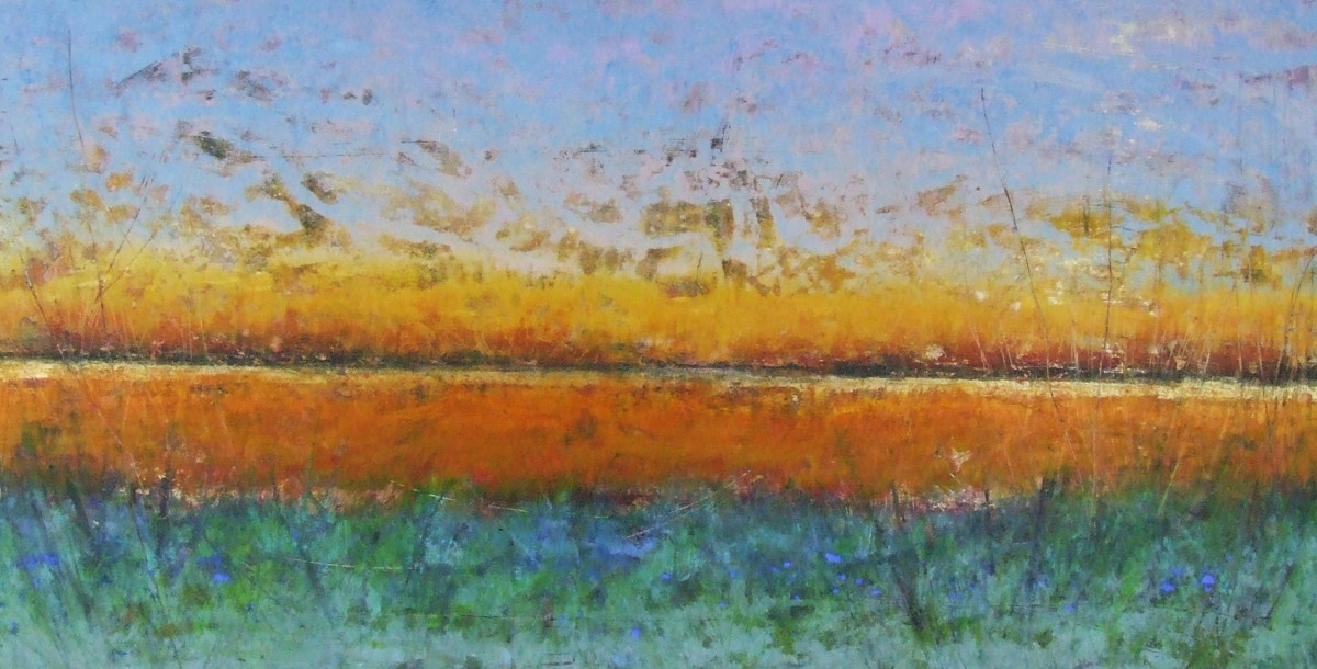 Embracing the end of the day, 24x48" by Ginnie Cappaert 
