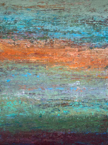 Field at Dawn, 48x36" by Ginnie Cappaert, Image 1.
