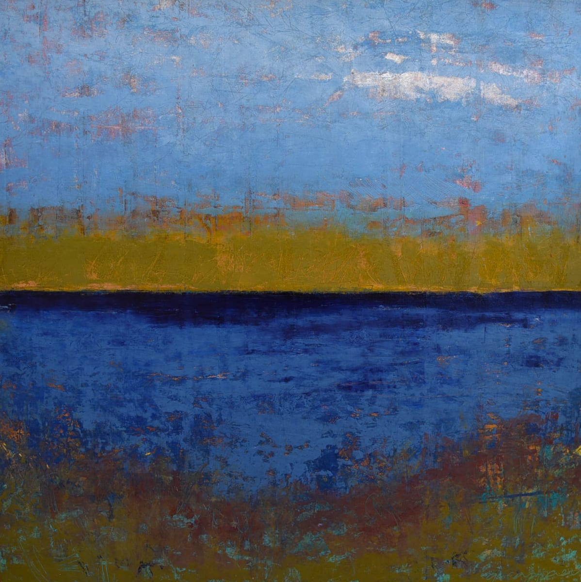 Finding The Quiet, 30x30" by Ginnie Cappaert 