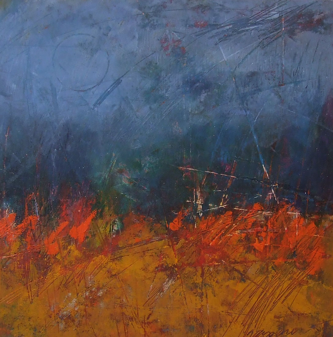 Fire 1, 10x10 by Ginnie Cappaert 