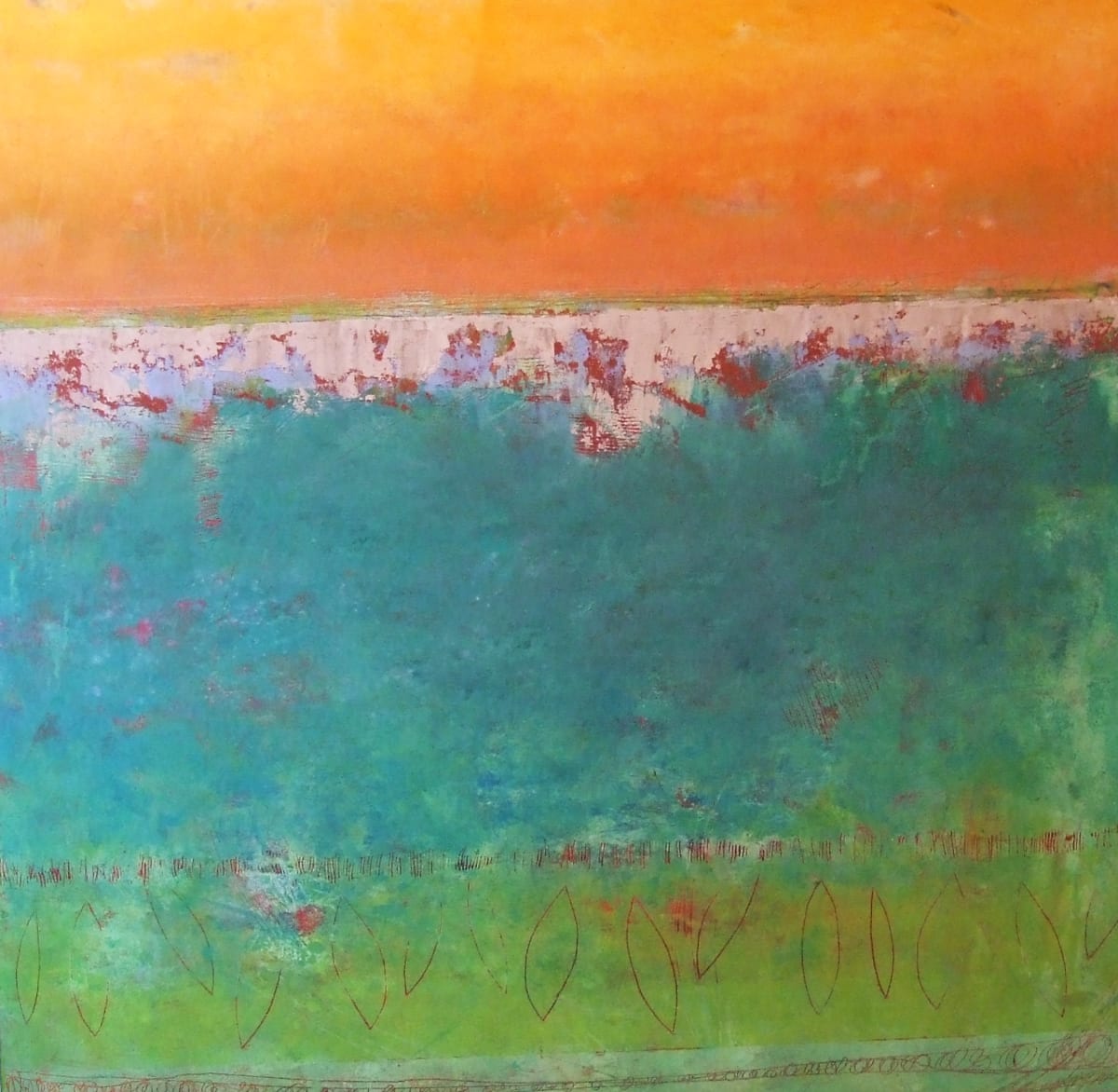 First Wind, 30x30" by Ginnie Cappaert 