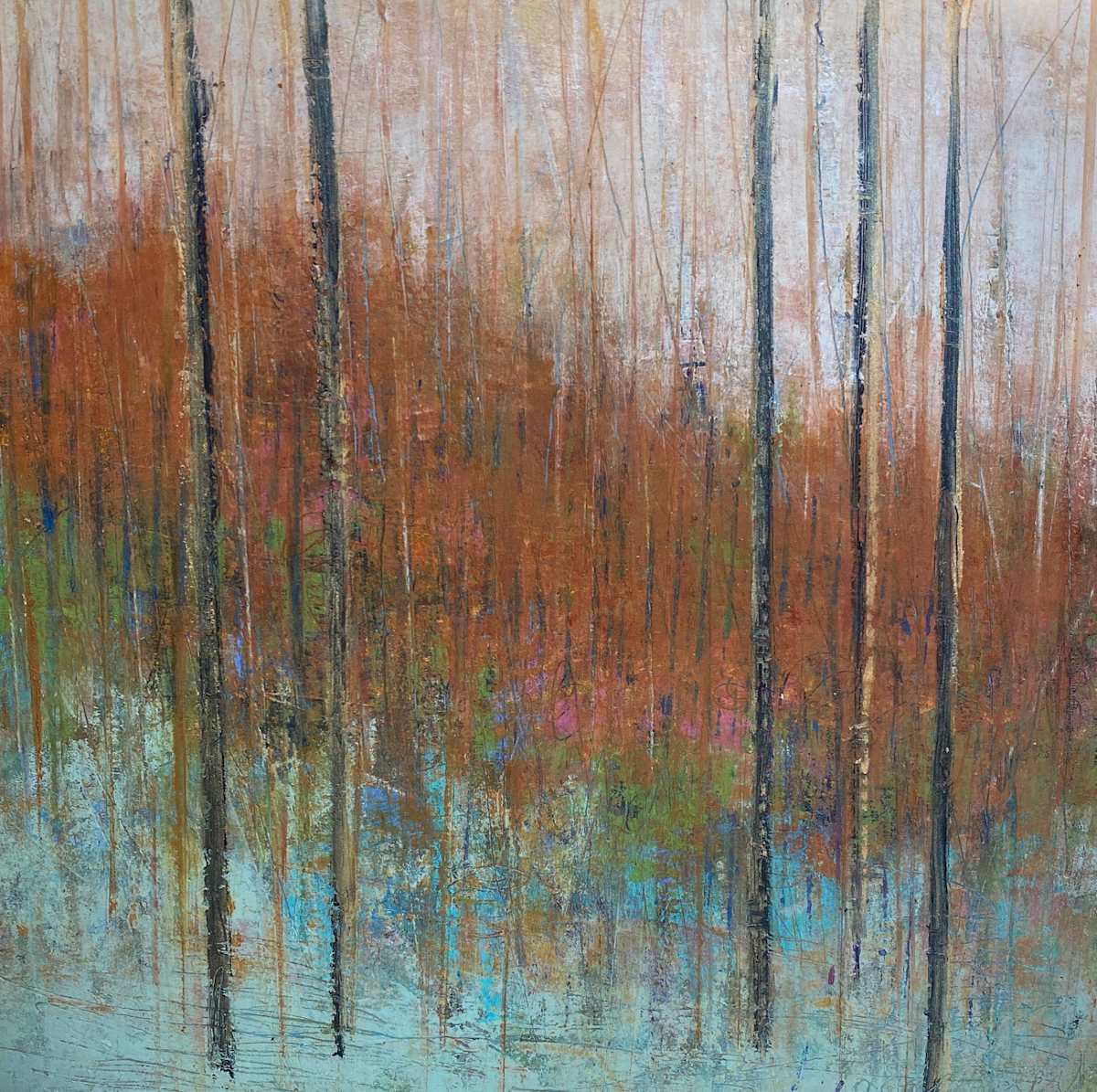 Forest Bathing 1, 16x16" by Ginnie Cappaert, Image 1.