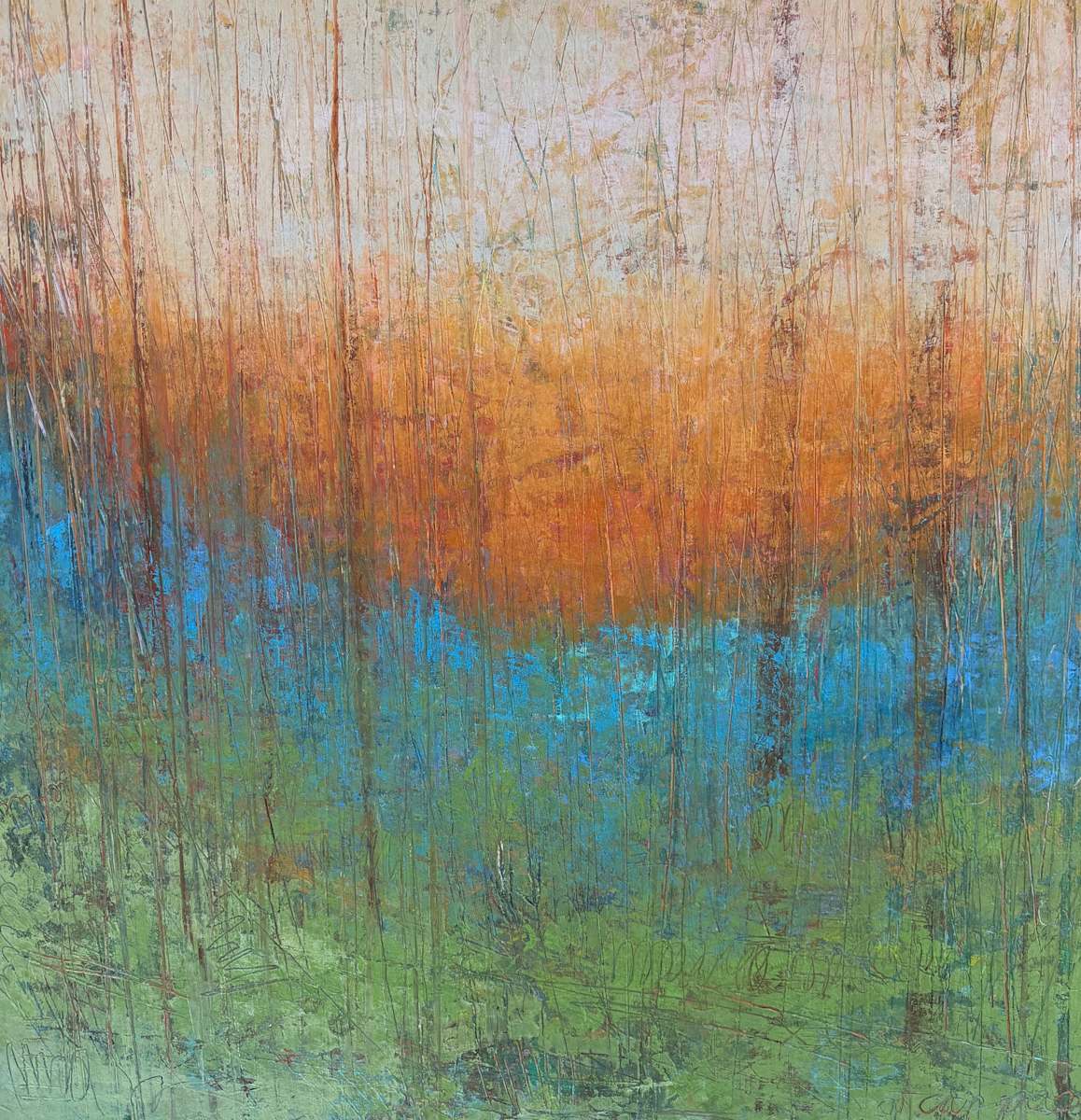 Golden Drift, 30x30" by Ginnie Cappaert, Image 1.