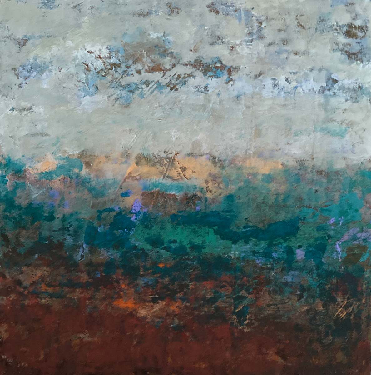 Greener Pastures I, 18x18" by Ginnie Cappaert, Image 1.