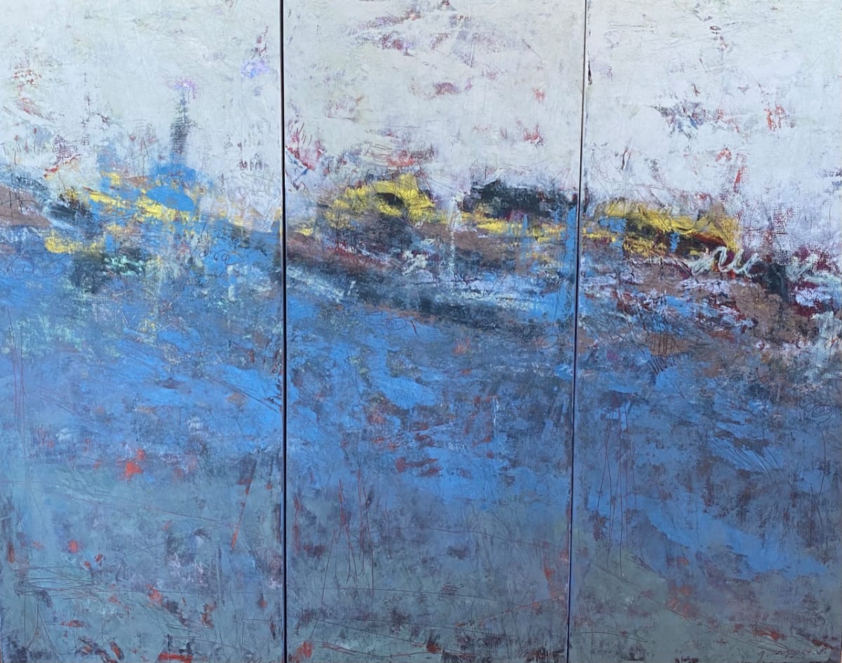 In A Moments Time, 36x45" Triptych by Ginnie Cappaert, Image 1.