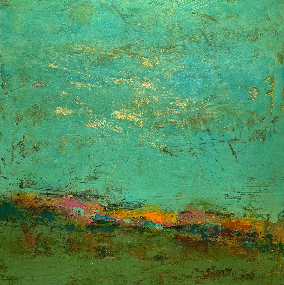 I Was Walking, 16x16" by Ginnie Cappaert 