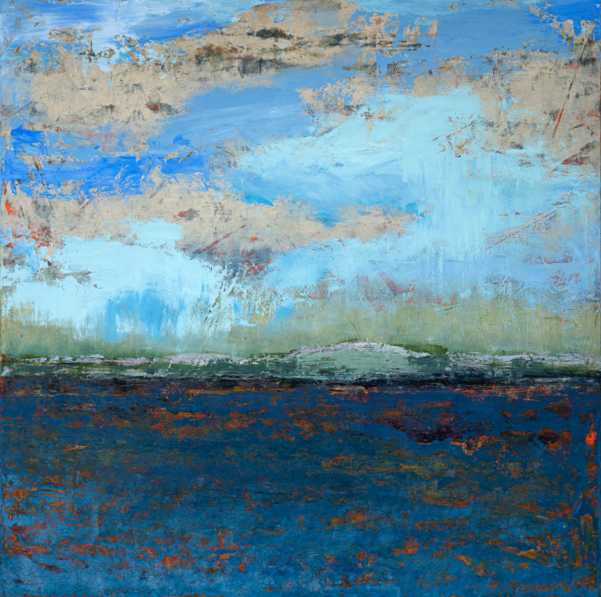 Lands Beyond, 36x36" by Ginnie Cappaert, Image 1.