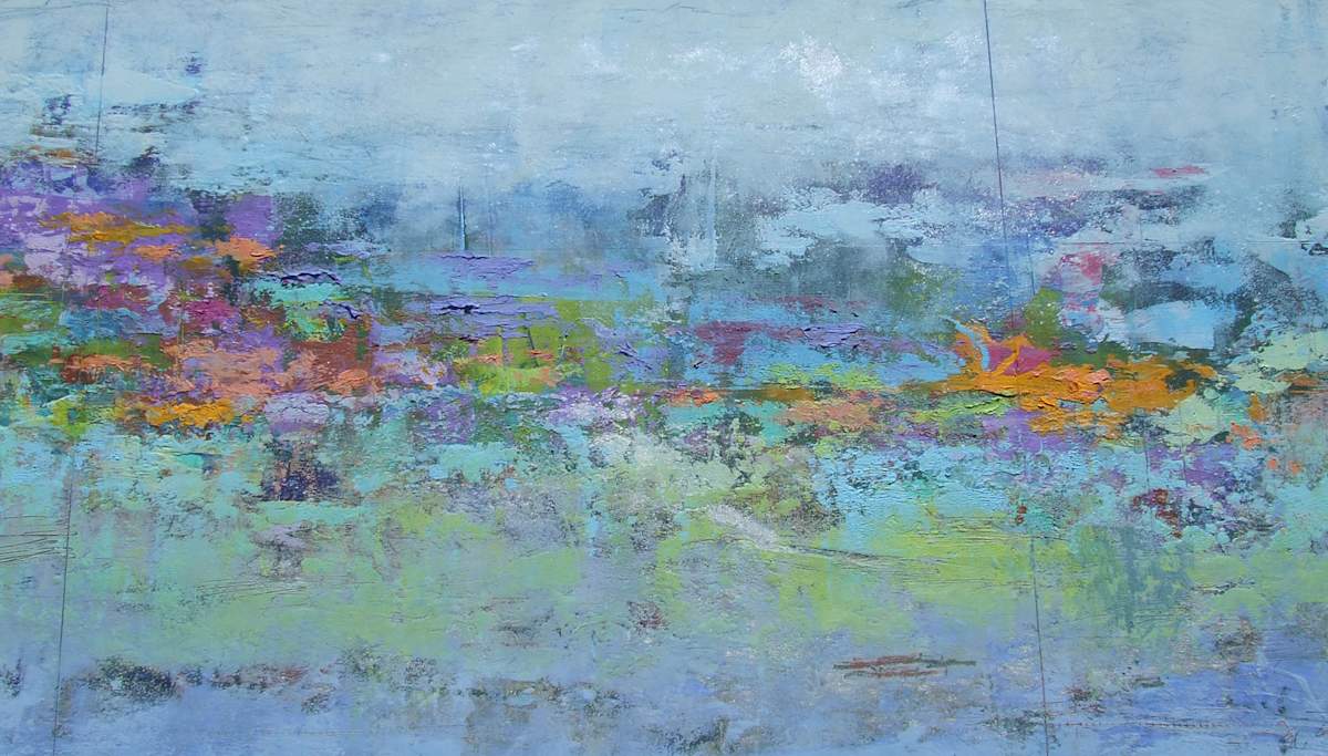 Monet Reflection 1, 16x30 by Ginnie Cappaert, Image 1.