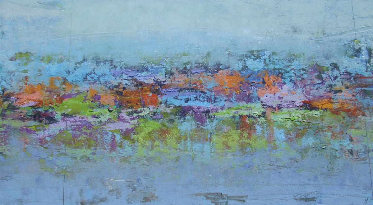 Monet Reflection 2, 16x30 by Ginnie Cappaert 