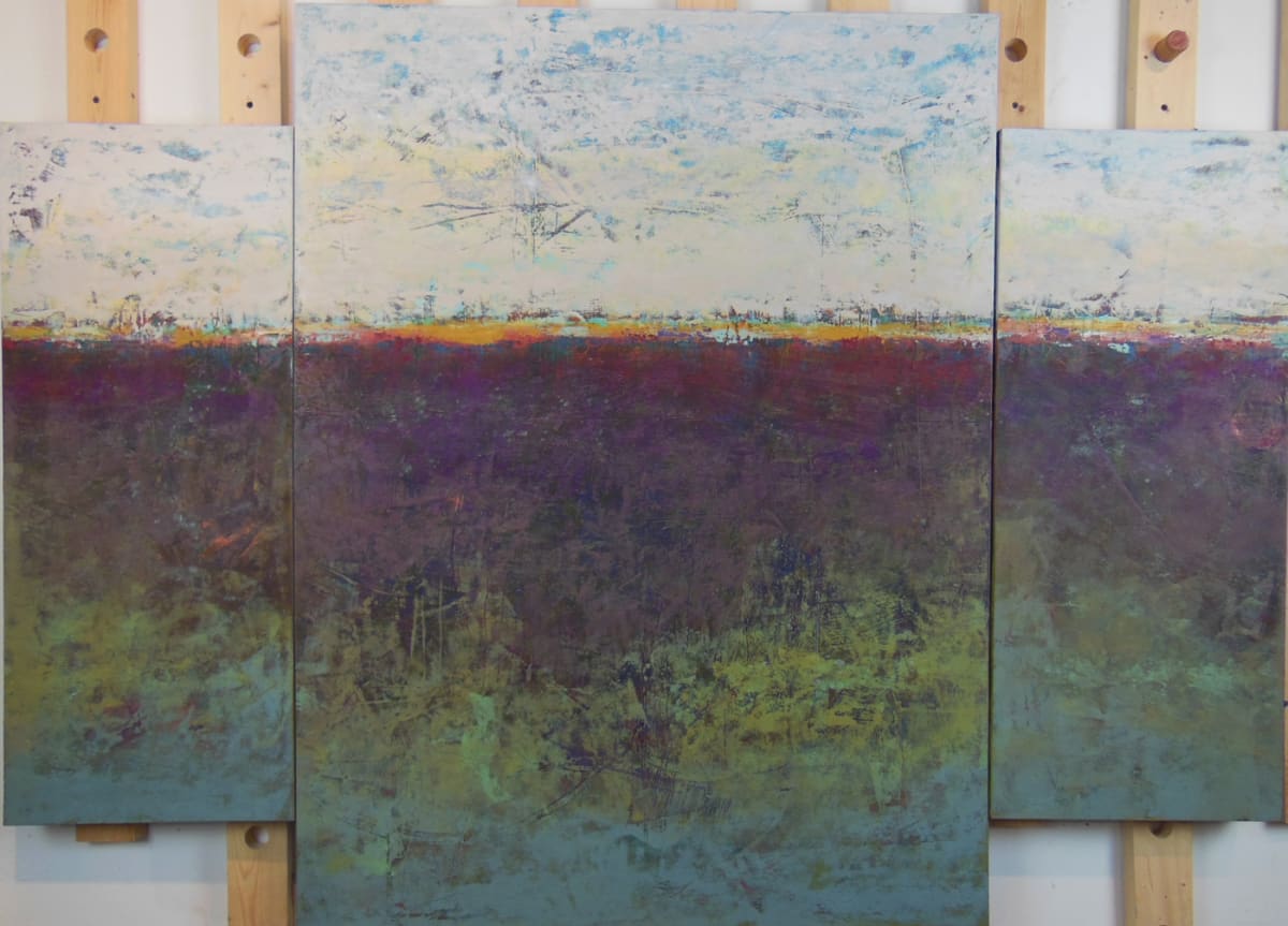 Pond Layers, 36x15" by Ginnie Cappaert 