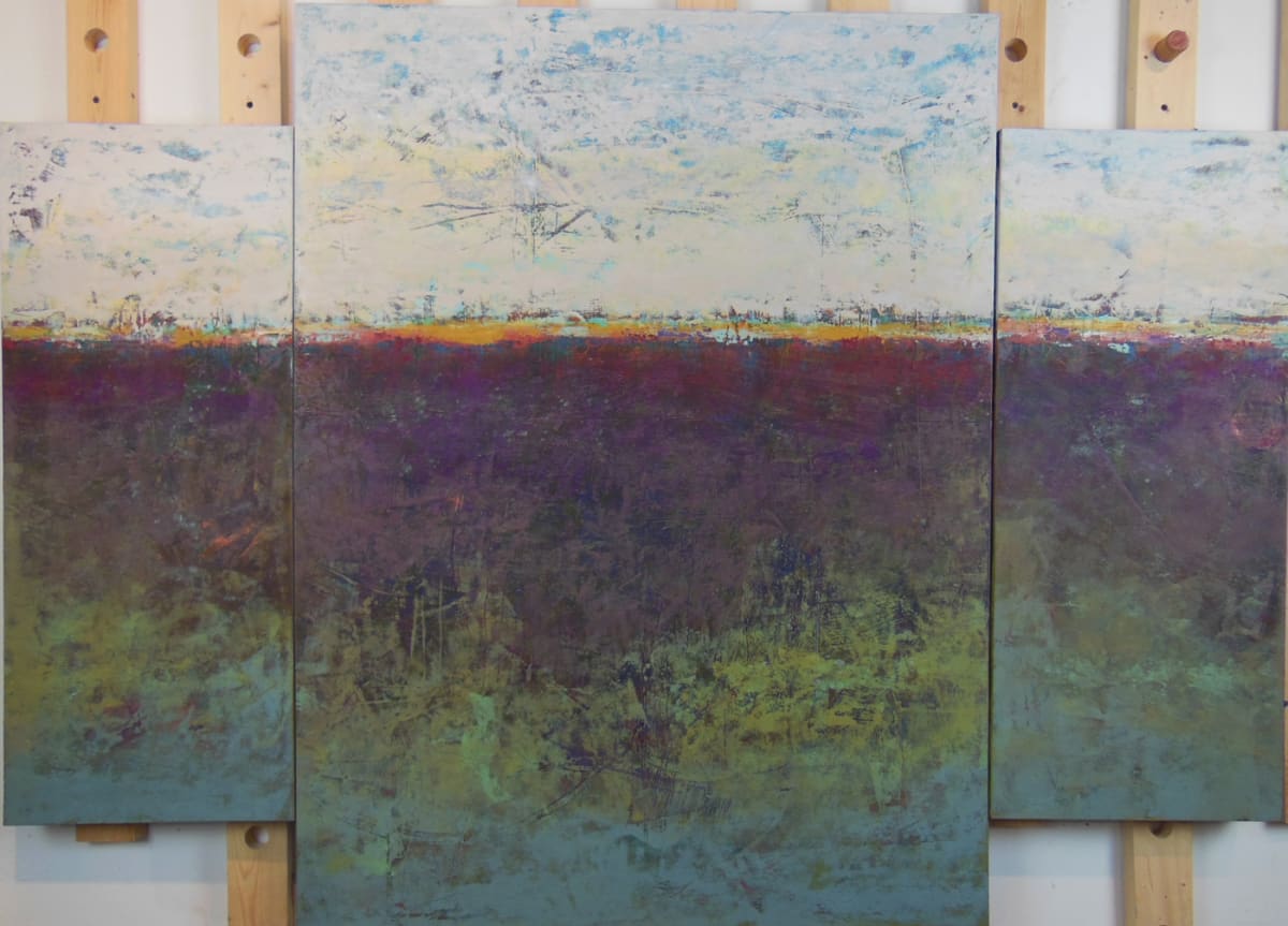 Pond Layers, 36x15" by Ginnie Cappaert, Image 1.