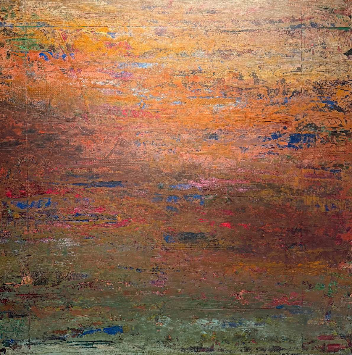 Protect Her (Earth) 2, 40x40" by Ginnie Cappaert, Image 2.