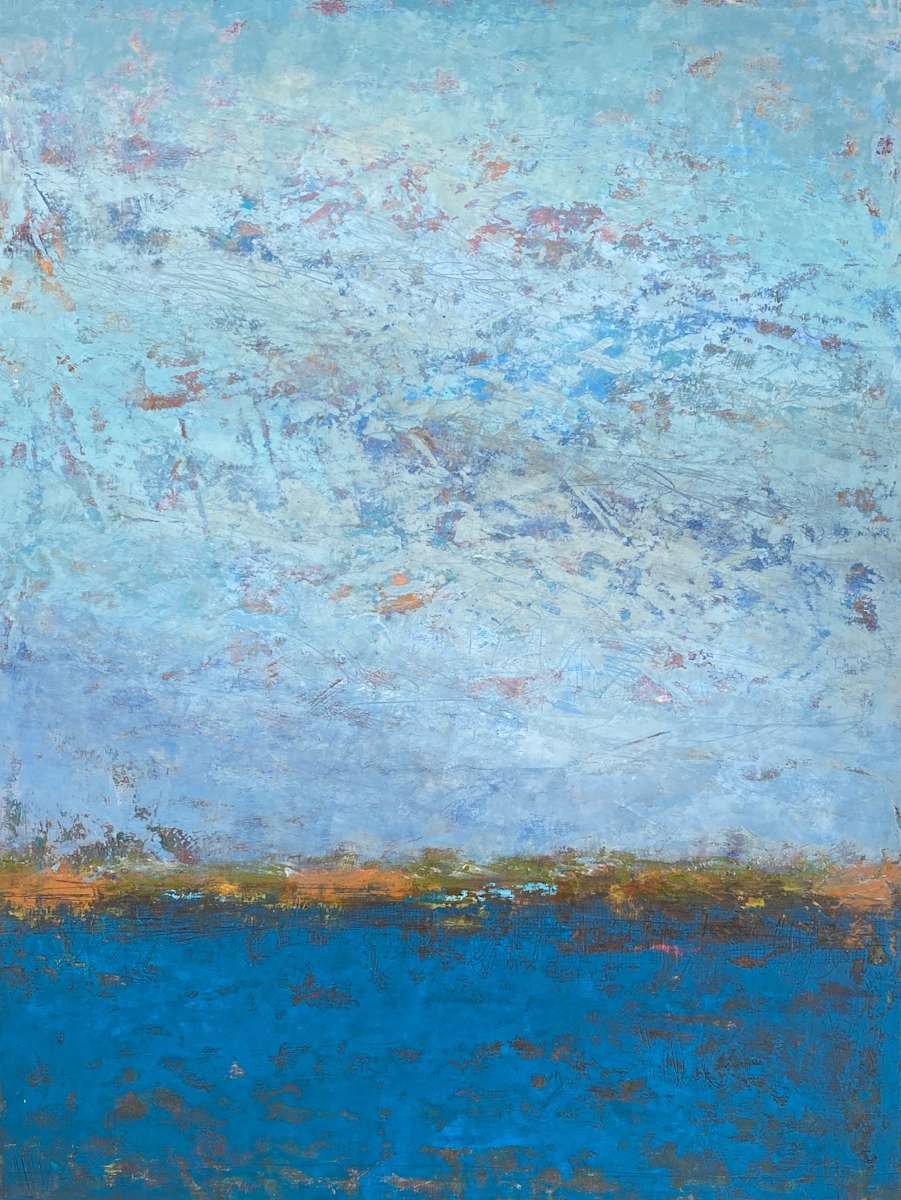 Quiet Shore, 40x30" by Ginnie Cappaert, Image 1.