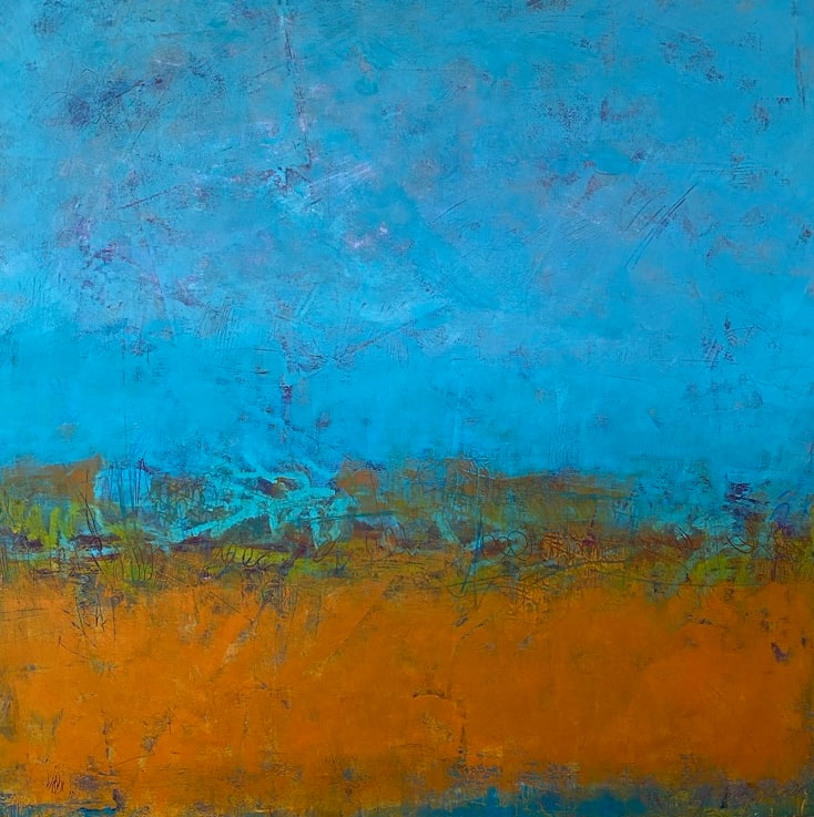 Scattered, 30x30" by Ginnie Cappaert 