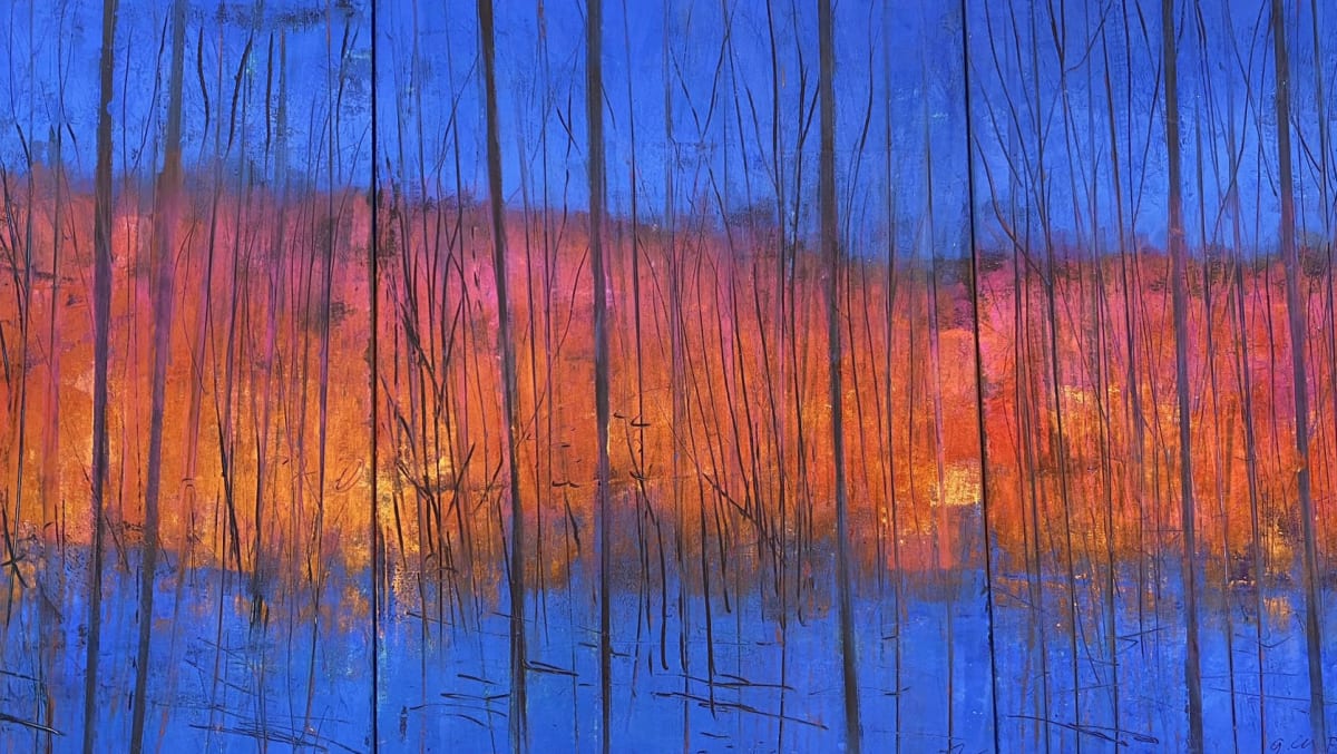 Shelter from the Storm, 16x28 overall triptych by Ginnie Cappaert, Image 1.