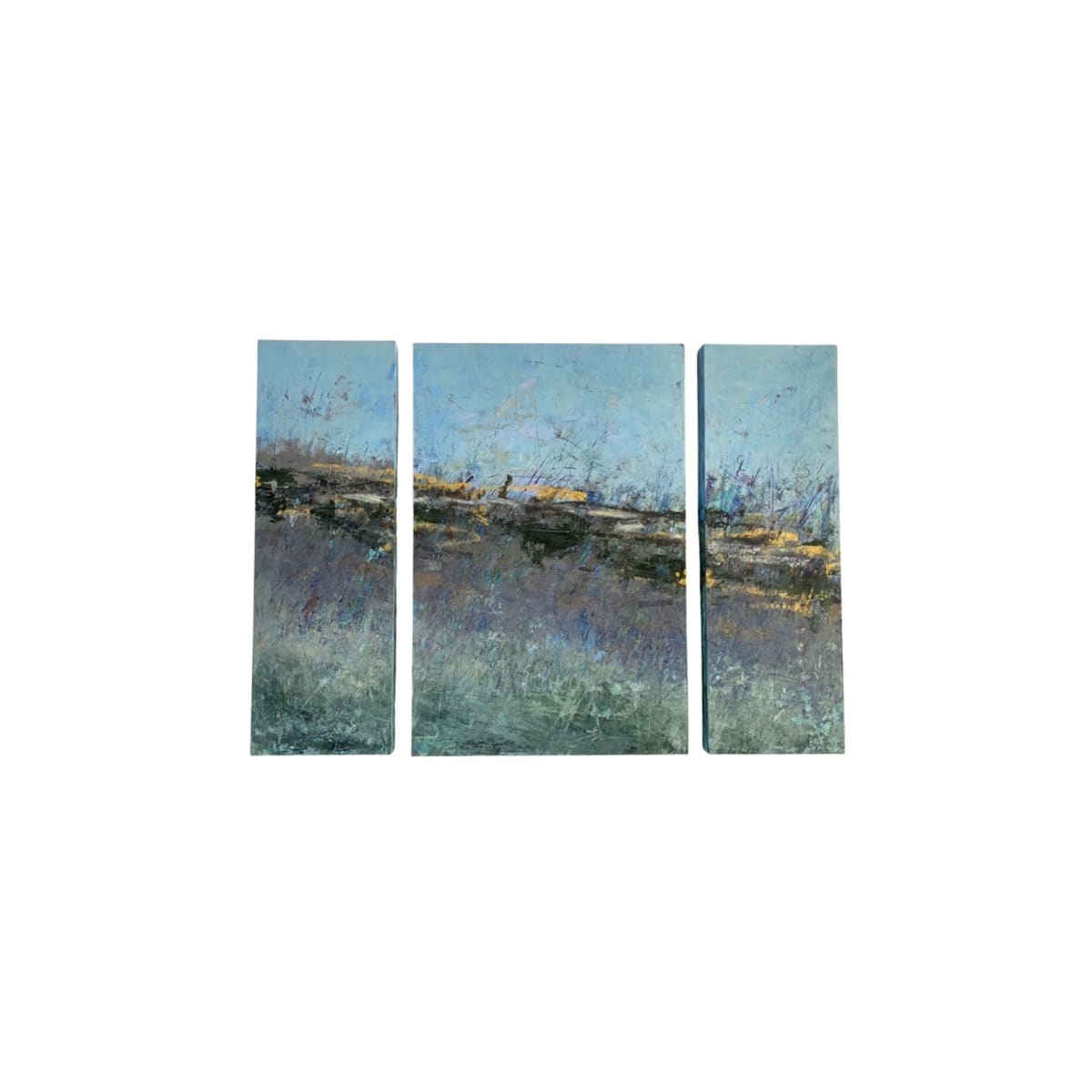 Shoreline, Triptych 36x48" by Ginnie Cappaert 