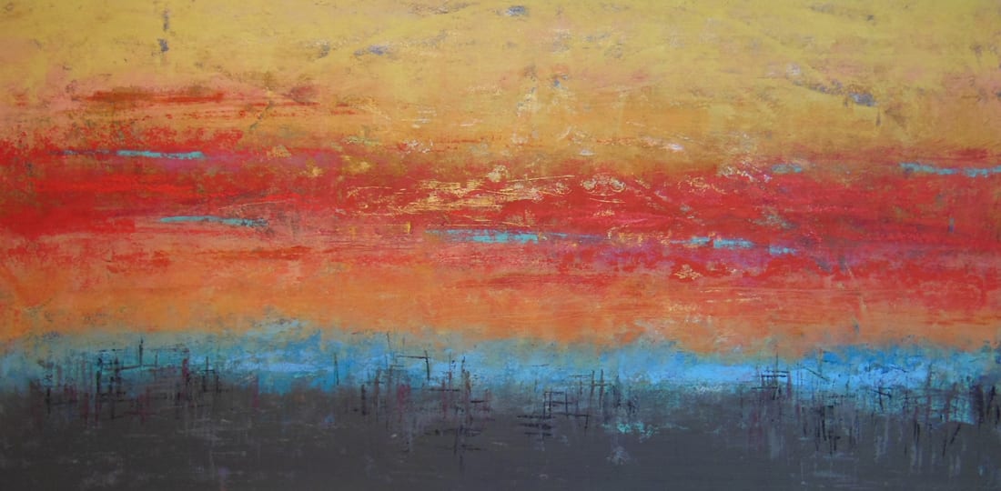 Sunset in the Treetops, 24x48", Image 1.