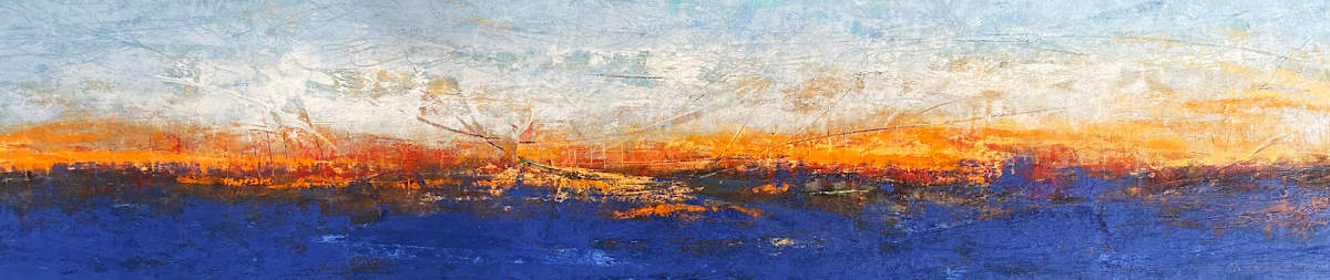 Sunset on the Lake, 12x60" by Ginnie Cappaert 