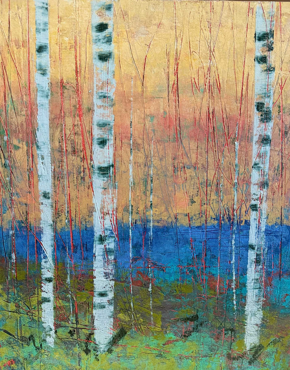 Tender Leaves Falling 1, 20x16" by Ginnie Cappaert, Image 1.