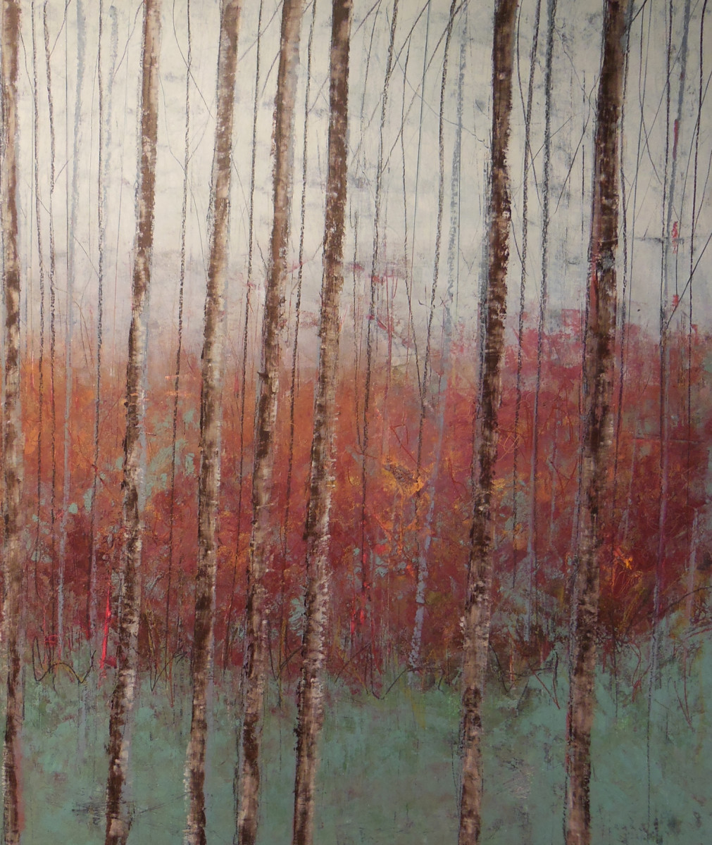 Unfolding, 31 x27" by Ginnie Cappaert 