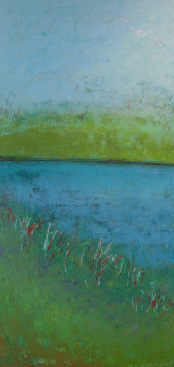 Winded Shore, 48x24" by Ginnie Cappaert 